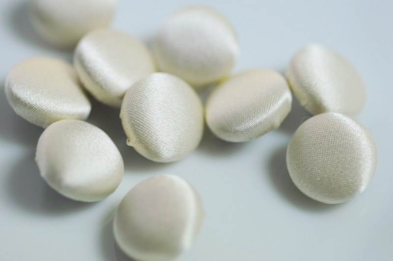 satin covered bridal buttons